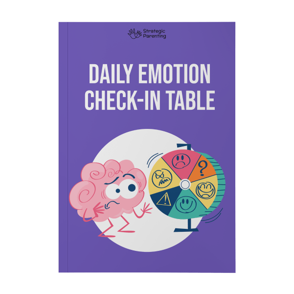 Daily emotion check-in table mockup
